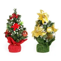 Christmas Tree with Xmas Balls and Flowers Christmas Ornament
