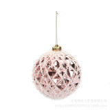 Merry Christmas 6 Pieces 6cm 2022 Golden Christmas Tree Ornaments Hanging Balls Decoration