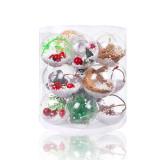 Merry Christmas 15 Pieces 6cm DIY Xmas Ball Christmas Tree Hanging Ornaments