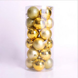 Merry Christmas 24 Pieces 6cm Frosted and Matte Christmas Tree Ornaments Hanging Balls Decoration