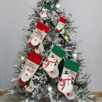 Christmas Santa Claus Gift Bag Socks Christmas Ornament Decoration