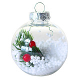 Merry Christmas 6 Pieces 6cm Xmas Tree Ornaments Hanging Transparent Balls Christmas Decoration