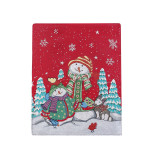Christmas Snowman and Santa Claus Woven Chair Cover Christmas Home Decor