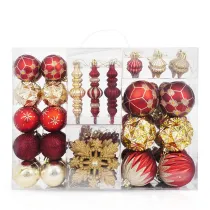 Merry Christmas 100 Pieces Snowflake Christmas Tree Ornaments Hanging Balls Decoration