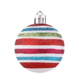 Merry Christmas 6 Pieces 6cm Painted Christmas Tree Ornaments Hanging Balls Decoration