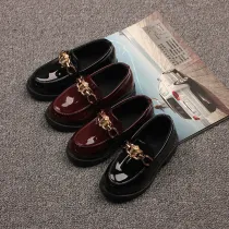 Girls Soft Soled Patent Leather Loafers Shoes School Uniform Dress Shoes
