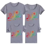 Family Matching Clothing Top Parent-kids Rainbow Believe Family T-shirts