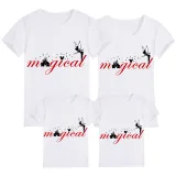 Family Matching Clothing Top Parent-kids Rainbow Magical Angel Family T-shirts