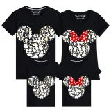 Family Matching Clothing Top Parent-kids Cartoon Mice Print Family T-shirts