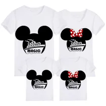 Family Matching Clothing Top Parent-kids Cartoon Mice Magic Cruise Family T-shirts
