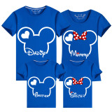 Family Matching Clothing Top Parent-kids Cartoon Mice Head Family T-shirts