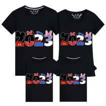 Family Matching Clothing Top Parent-kids Cartoon Mice 2023 Family T-shirts