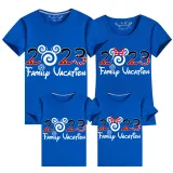 Family Matching Clothing Top Parent-kids Cartoon Mice 2023 Family Vacation Family T-shirts