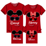 Family Matching Clothing Top Parent-kids Cartoon Mice Family T-shirts