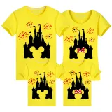 Family Matching Clothing Top Parent-kids Cartoon Mice Castle Family T-shirts