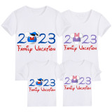 Family Matching Clothing Top Parent-kids Cartoon Mice 2023 Family Vacation Family T-shirts