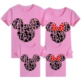 Family Matching Clothing Top Parent-kids Cartoon Mice Print Family T-shirts