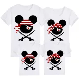 Family Matching Clothing Top Parent-kids Cartoon Mice Pirate Family T-shirts