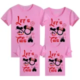 Family Matching Clothing Top Parent-kids Let's Do This Family T-shirts