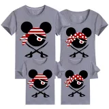 Family Matching Clothing Top Parent-kids Cartoon Mice Pirate Family T-shirts