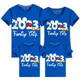 Family Matching Clothing Top Parent-kids Cartoon Mice 2023 Family Trip Family T-shirts