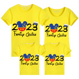Family Matching Clothing Top Parent-kids Cartoon Mice 2023 Family Cruise Family T-shirts