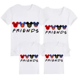 Family Matching Clothing Top Parent-kids Cartoon Mice Friends Family T-shirts