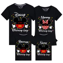 Family Matching Clothing Top Custom Name Birthday Party Celebration For Boys Mice Family T-shirts