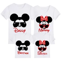 Family Matching Clothing Top Parent-kids Cartoon Mice Family T-shirts