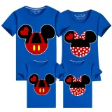 Family Matching Clothing Top Parent-kids Cartoon Mice Heart Family T-shirts