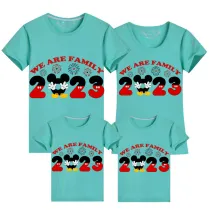 Family Matching Clothing Top Parent-kids Cartoon Mice We Are Family 2023 Family T-shirts