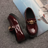 Girls Soft Soled Patent Leather Loafers Shoes School Uniform Dress Shoes