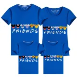 Family Matching Clothing Top Parent-kids Cartoon Mice&Dogs Friends Family T-shirts