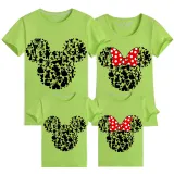 Family Matching Clothing Top Parent-kids Cartoon Mice Print Family T-shirts