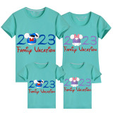 Family Matching Clothing Top Parent-kids Cartoon Mice 2023 Family Vacation Family T-shirts