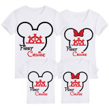 Family Matching Clothing Top Parent-kids Cartoon Mice First Cruise Family T-shirts