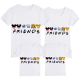 Family Matching Clothing Top Parent-kids Cartoon Mice&Dogs Friends Family T-shirts
