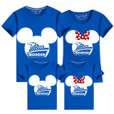 Family Matching Clothing Top Parent-kids Cartoon Mice Wonder Cruise Family T-shirts