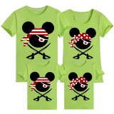 Family Matching Clothing Top Parent-kids Cartoon Mice Pirate Family T-shirts