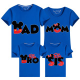 Family Matching Clothing Top Cartoon Mice Big Little Boys Girls Mom Dad Family T-shirts