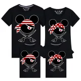 Family Matching Clothing Top Parent-kids Cartoon Mice Pirate Family T-shirts