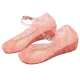 Kid Girls Sequins Hollow Out Jelly Non-slip Flats Shoes