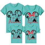 Family Matching Clothing Top Parent-kids Cartoon Mice Forever Family T-shirts