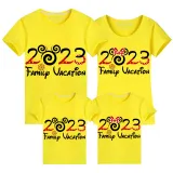Family Matching Clothing Top Parent-kids Cartoon Mice 2023 Family Vacation Family T-shirts