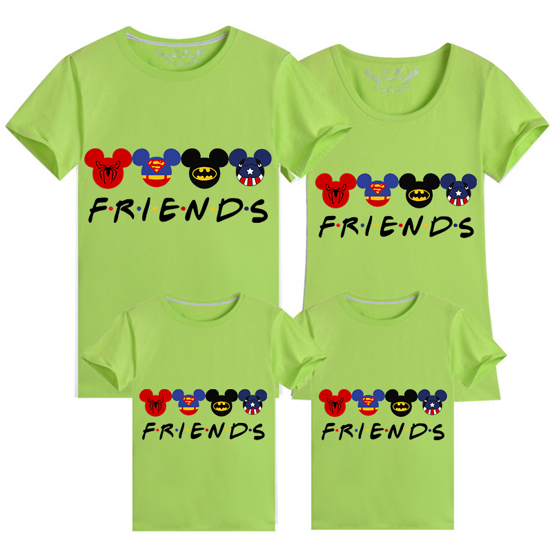 Family Matching Clothing Top Parent-kids Cartoon Mice Friends Family T-shirts