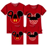 Family Matching Clothing Top Parent-kids Cartoon Mice Heart Family T-shirts