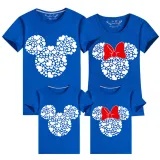 Family Matching Clothing Top Parent-kids Cartoon Mice Heart Family T-shirts
