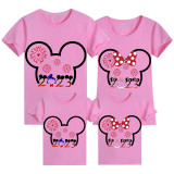Family Matching Clothing Top Parent-kids Cartoon Mice 2023 Head Family T-shirts