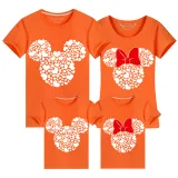 Family Matching Clothing Top Parent-kids Cartoon Mice Heart Family T-shirts