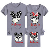 Family Matching Clothing Top Parent-kids Cartoon Mice I am With Her Him Them Family T-shirts